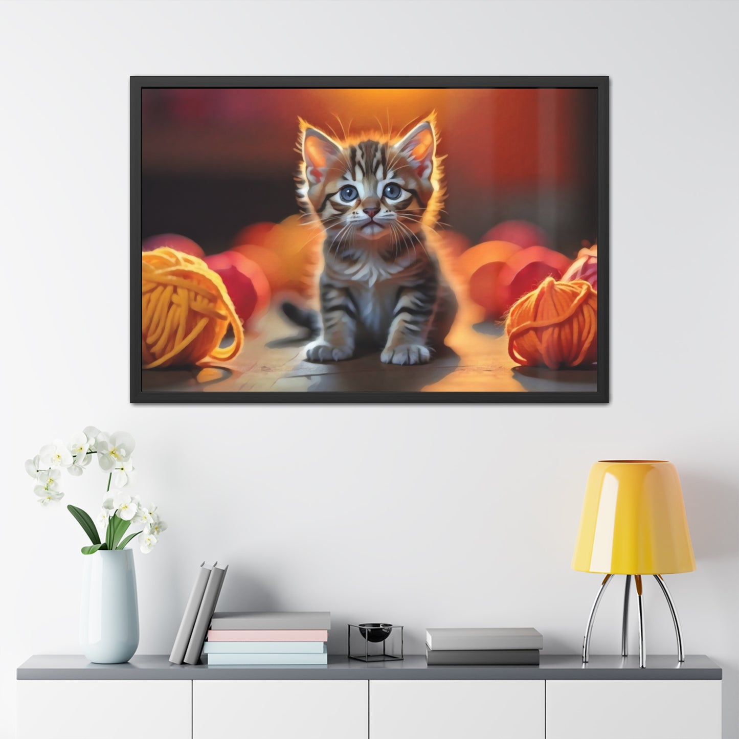 Artistic Framed Poster - Kitten Artwork Poster