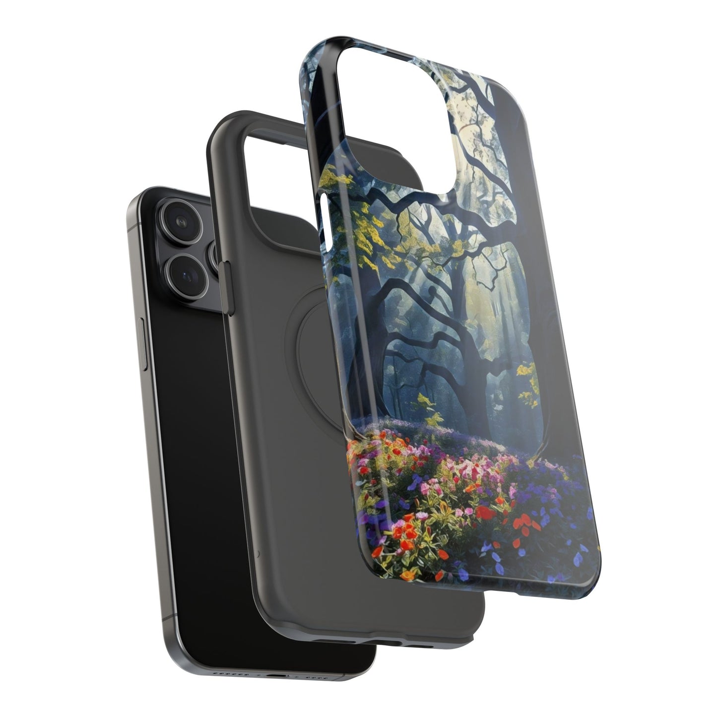 Phone Cases - Fantasy Woodland Scene Art Painting Design - "Enchanted Morning in the Woodland Grove"