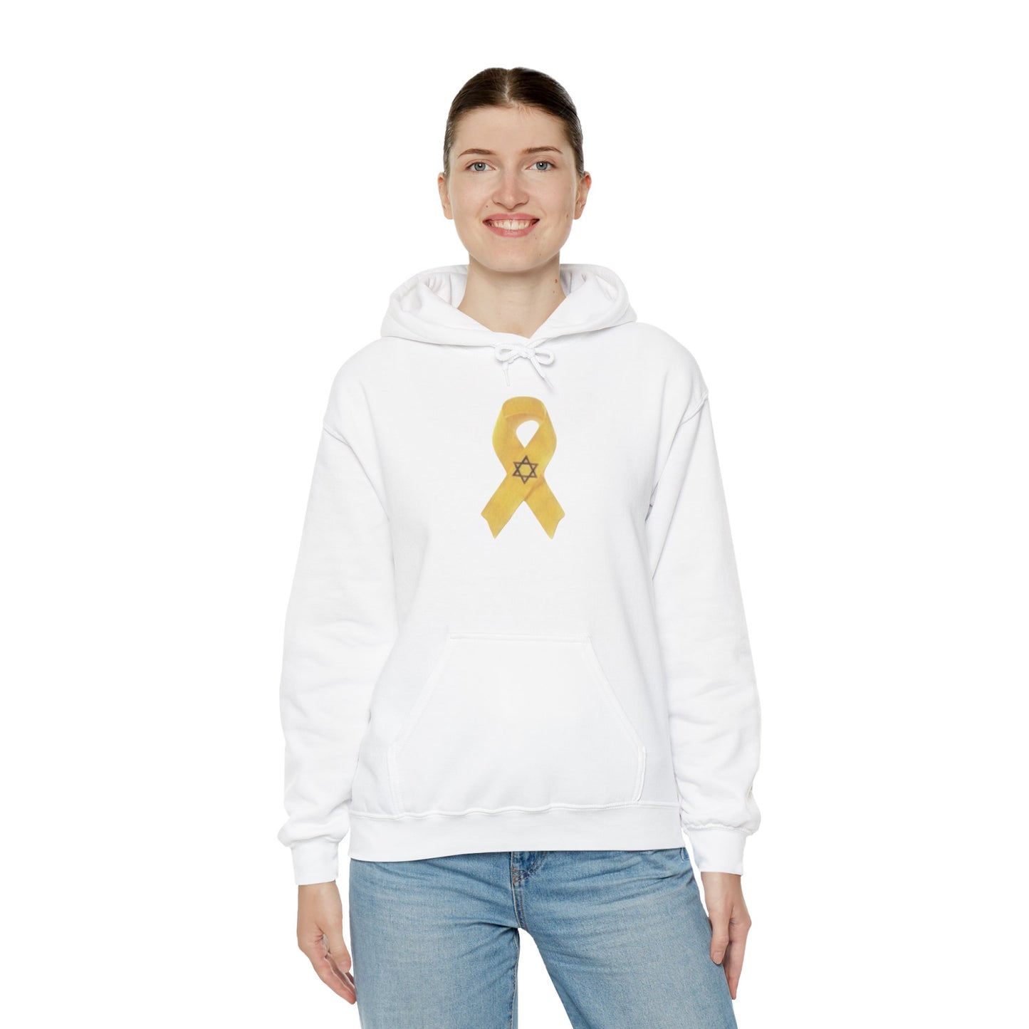 Unisex Heavy Blend™ Hooded Sweatshirt - Yellow Awareness Ribbon Bring Them Home Now