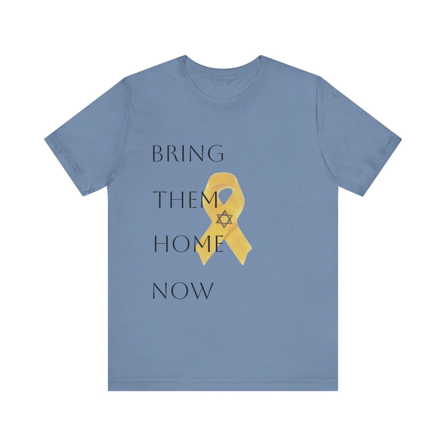 Yellow Ribbon "Bring Them Home Now" Unisex Jersey Short Sleeve Tee