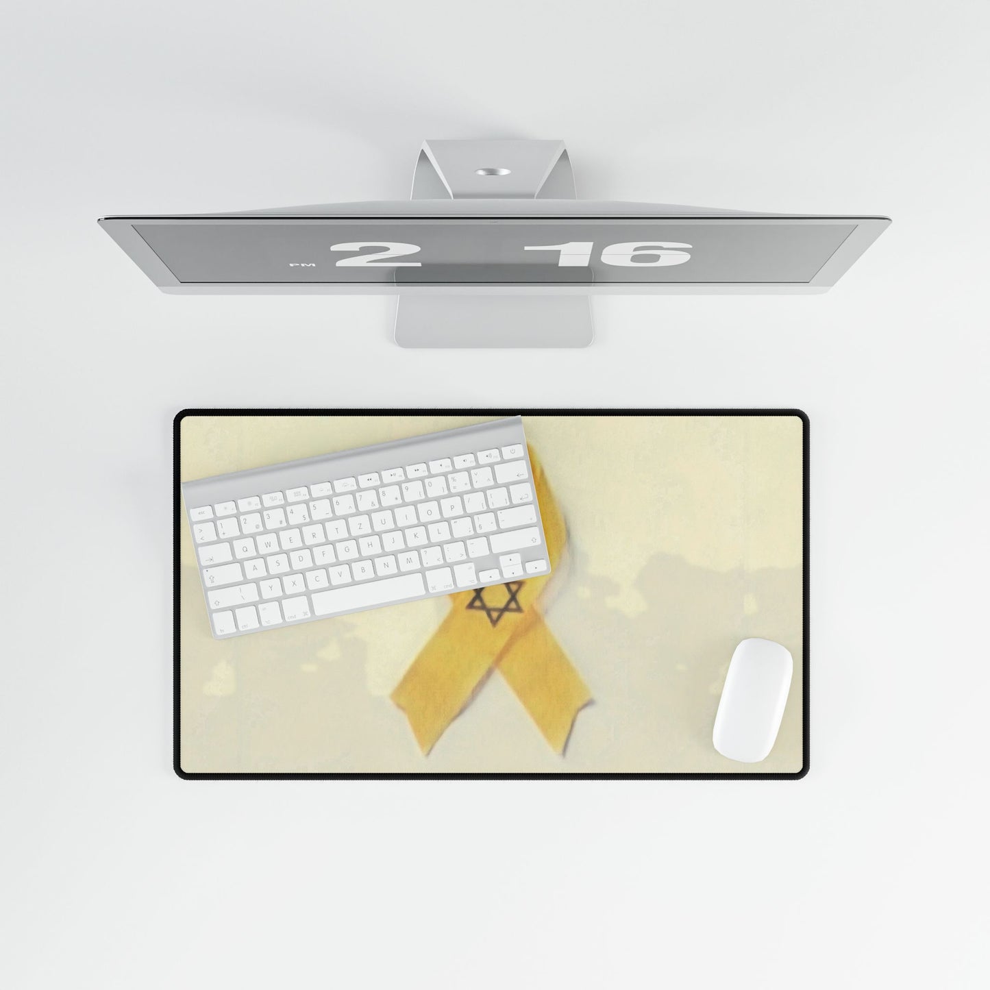 Desk Mats - Bring Them Home Now Yellow Ribbon Design