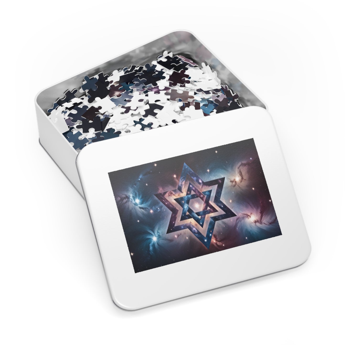 Jigsaw Puzzle - Star of David Galactic "Cosmic Star of Unity" Art Print