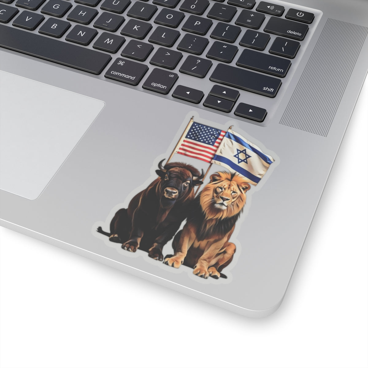 Sticker - "Unity of Strength" Israel Lion America Bison