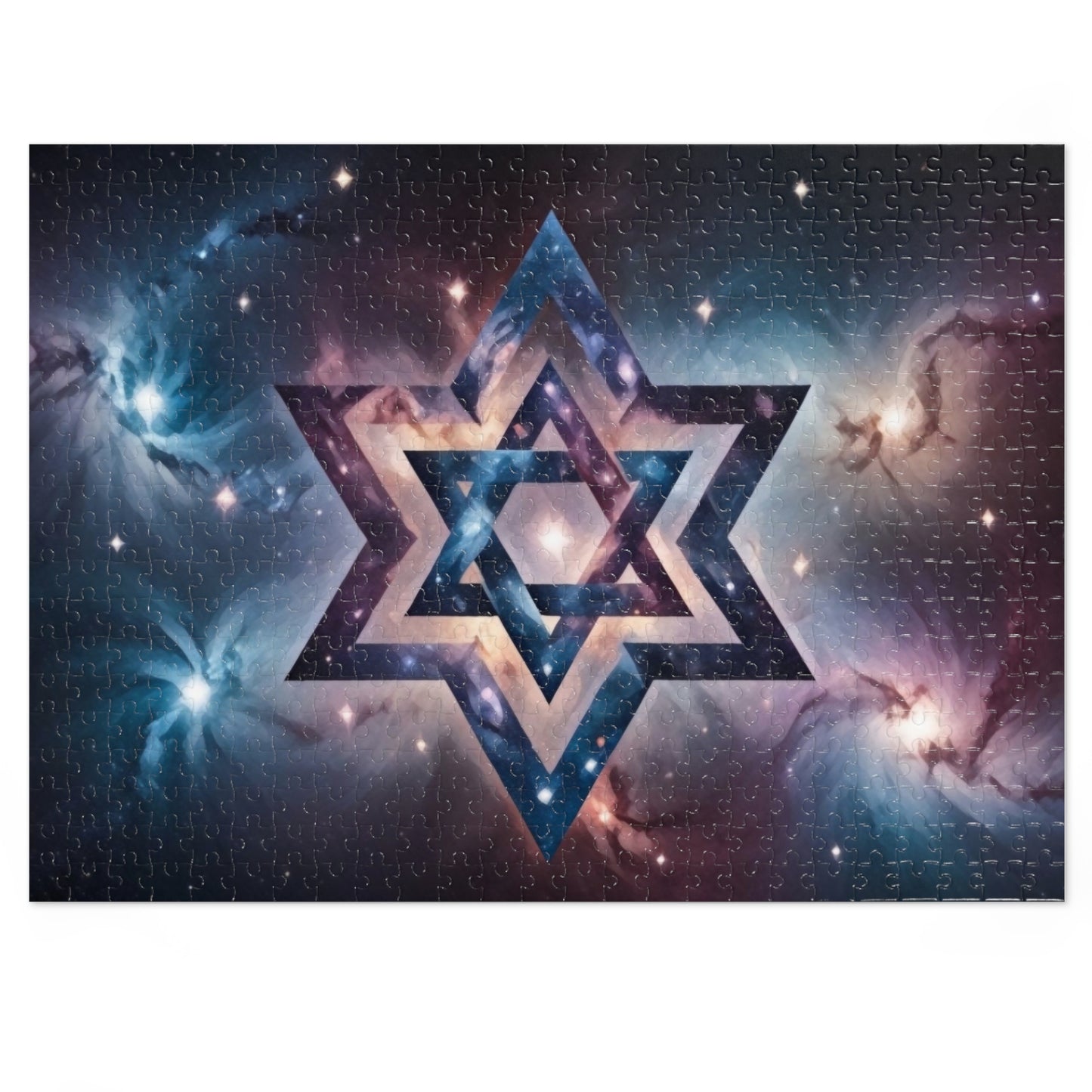 Jigsaw Puzzle - Star of David Galactic "Cosmic Star of Unity" Art Print