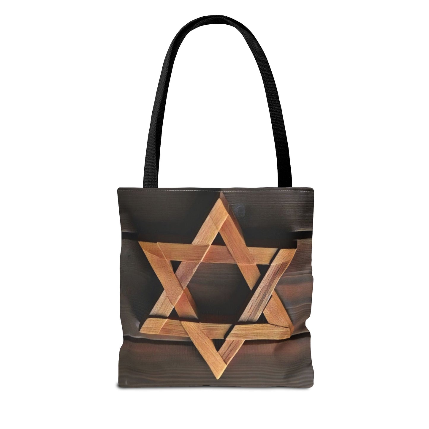 Star of David Tote Bag - Wooden Design Magen David