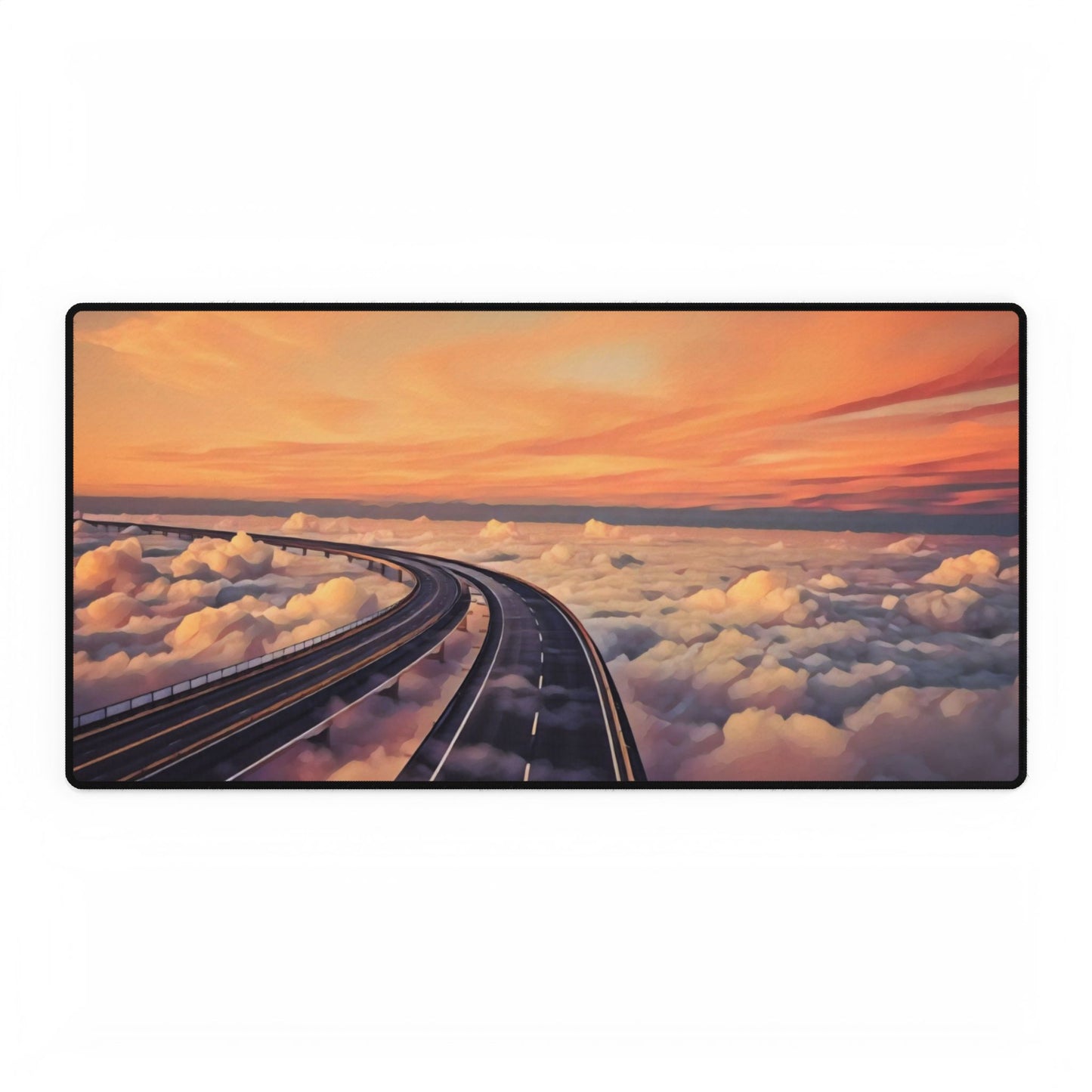 Desk Mats - Pathway to the Heavens Ethereal Sky Clouds Sunset Artwork\