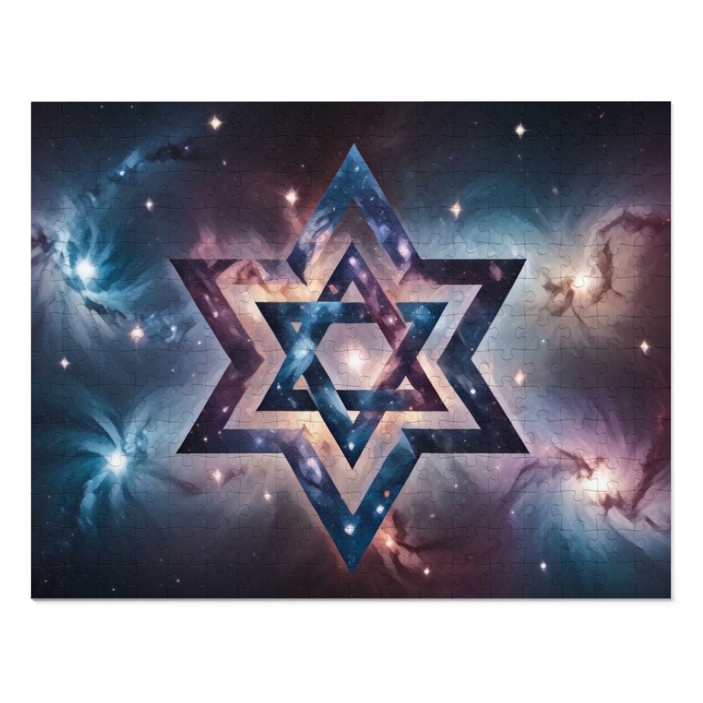 Jigsaw Puzzle - Star of David Galactic "Cosmic Star of Unity" Art Print