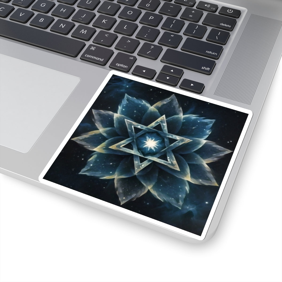 Sticker - "Cosmic Bloom" Star of David Full Art Print