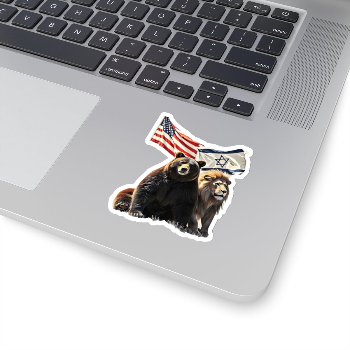 Sticker - "Allies of Strength" Israel Lion America Grizzy Bear Art Print