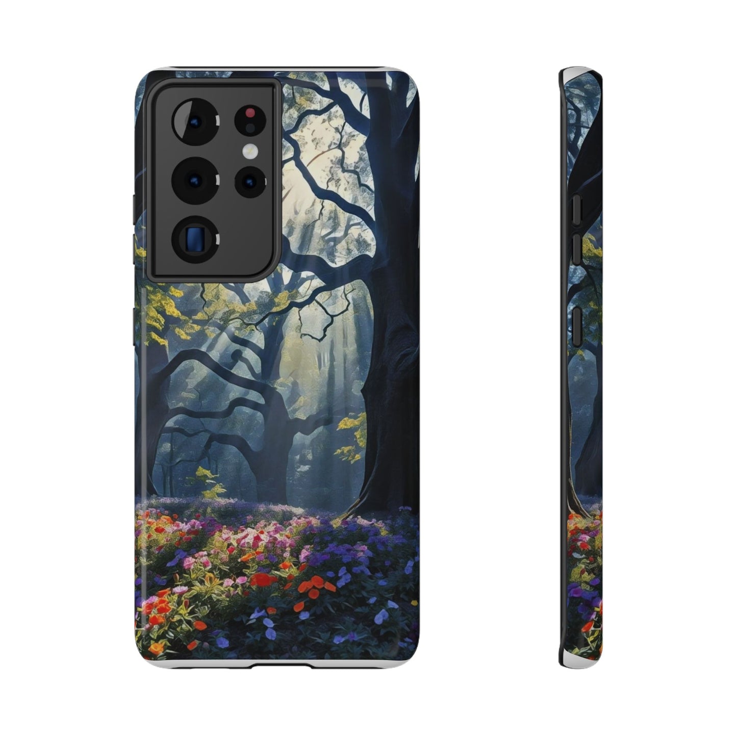 Phone Cases - Fantasy Woodland Scene Art Painting Design - "Enchanted Morning in the Woodland Grove"