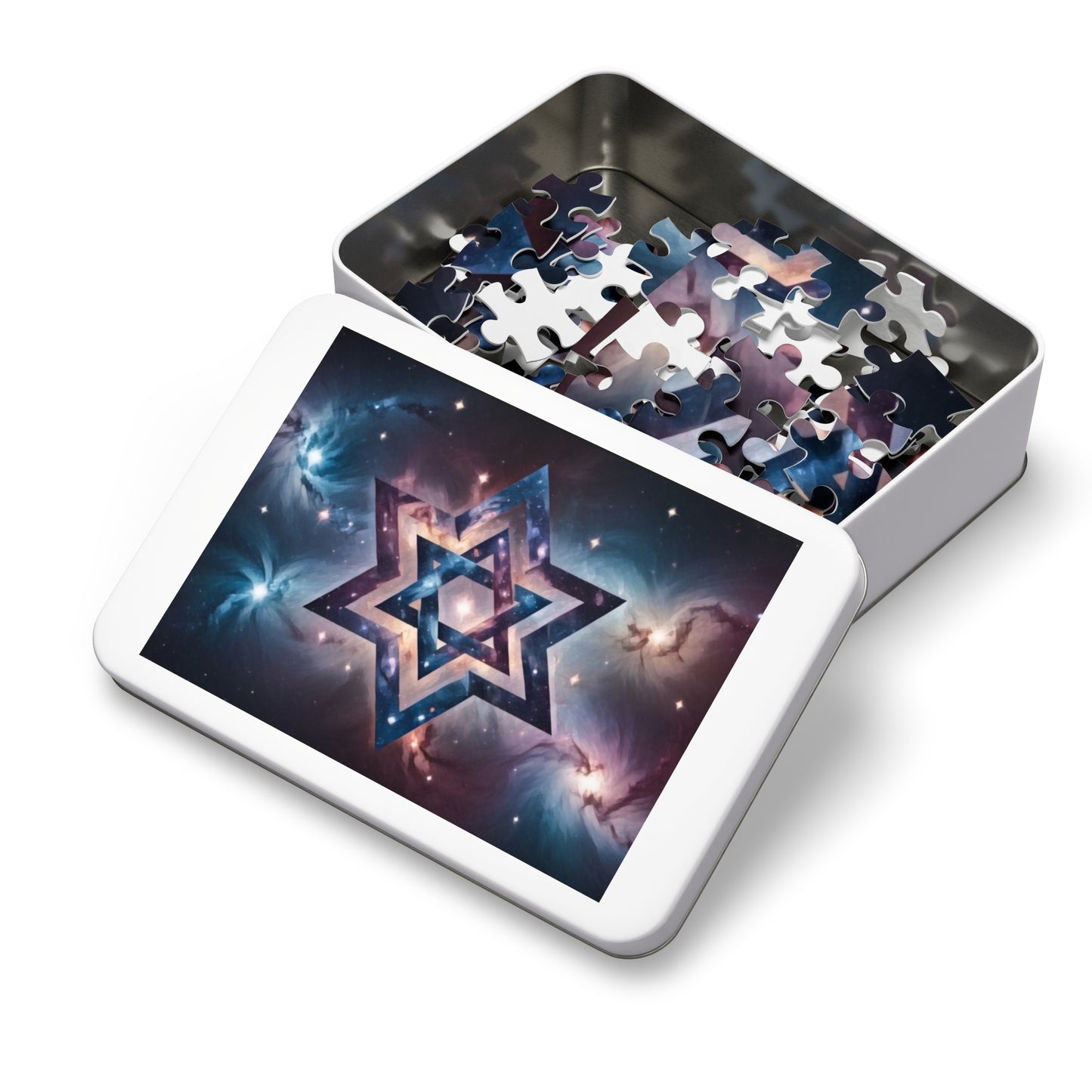 Jigsaw Puzzle - Star of David Galactic "Cosmic Star of Unity" Art Print