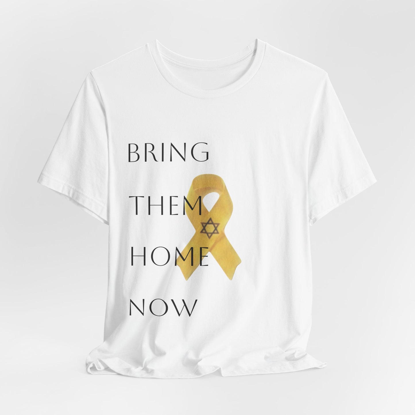 Yellow Ribbon "Bring Them Home Now" Unisex Jersey Short Sleeve Tee