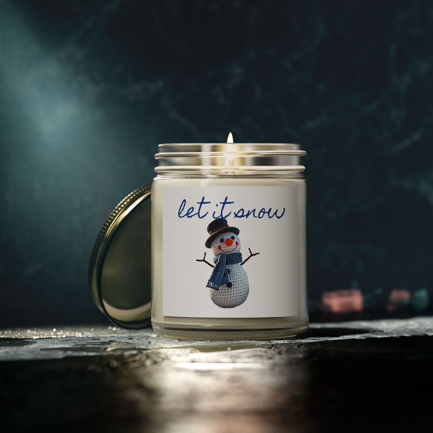 Candle Snowman Design Scented Candle