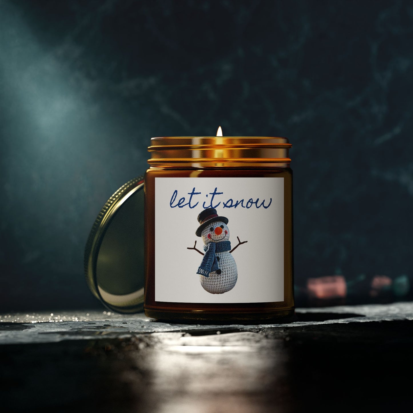 Candle Snowman Design Scented Candle