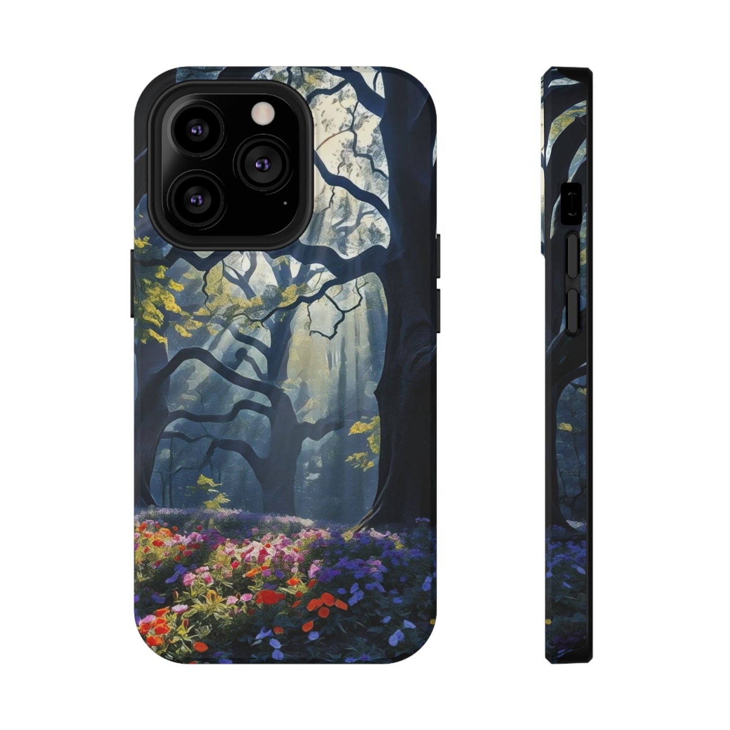 Phone Cases - Fantasy Woodland Scene Art Painting Design - "Enchanted Morning in the Woodland Grove"