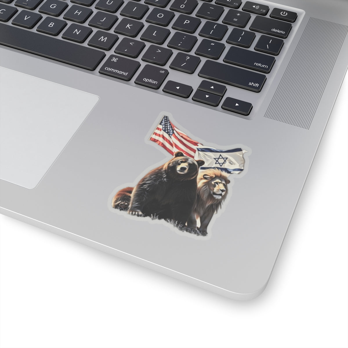 Sticker - "Allies of Strength" Israel Lion America Grizzy Bear Art Print