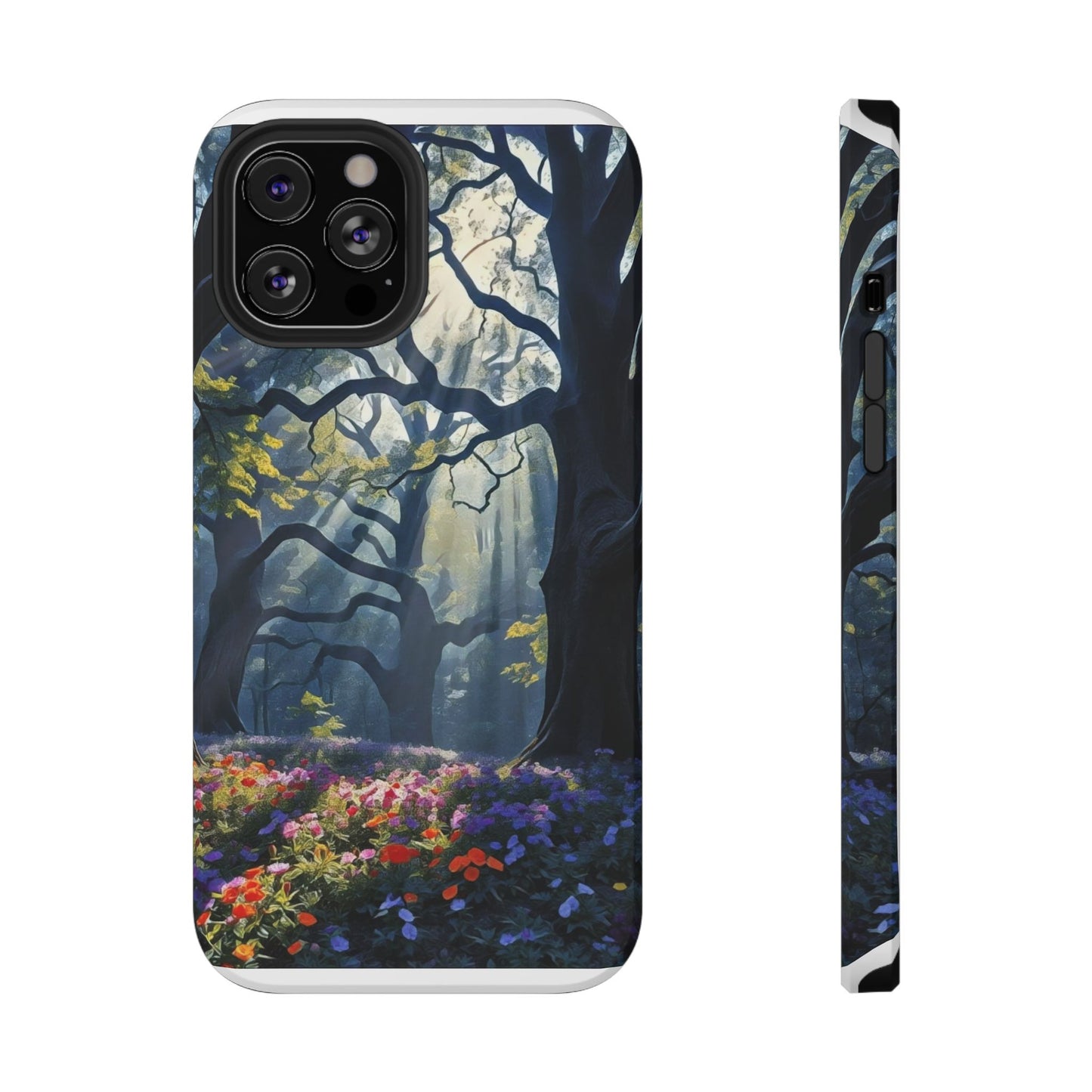 Phone Cases - Fantasy Woodland Scene Art Painting Design - "Enchanted Morning in the Woodland Grove"