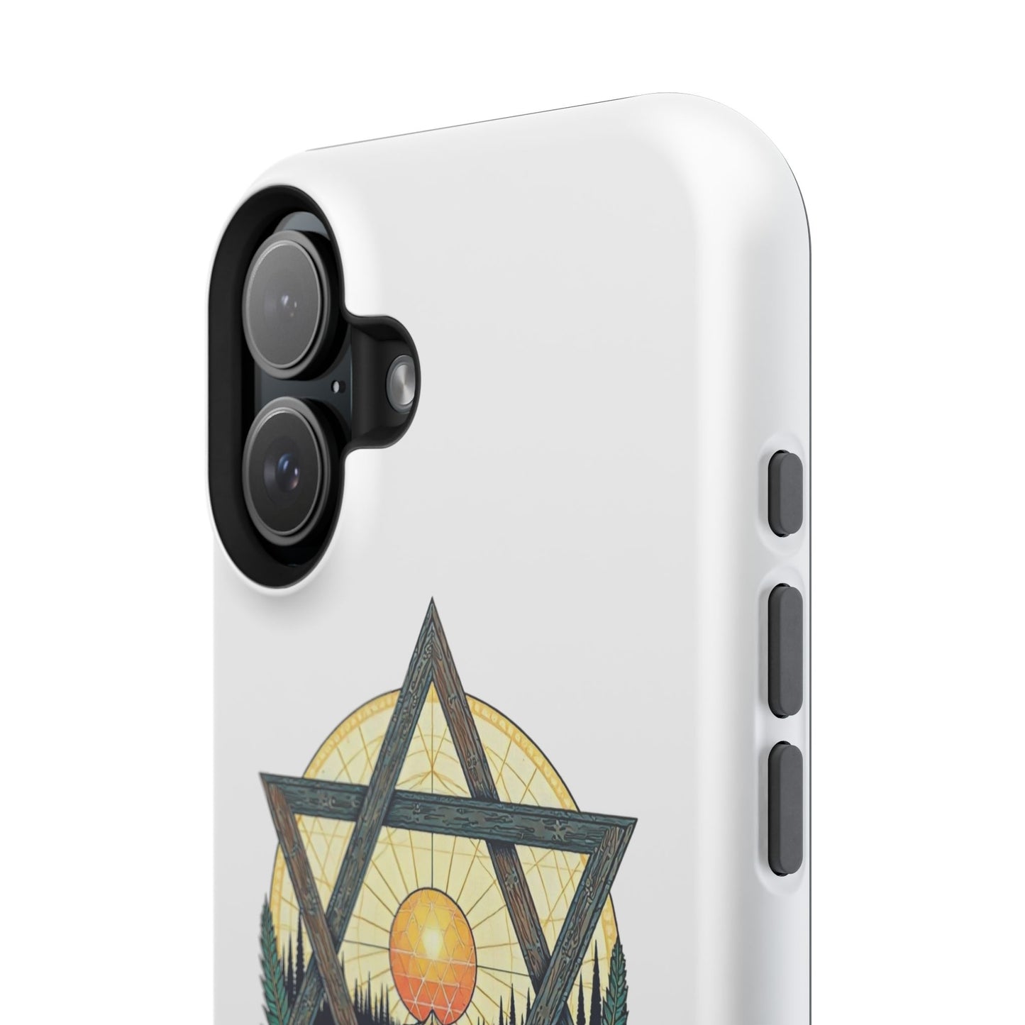 Phone Cases - Jewish Star of David Nature Landscape Design