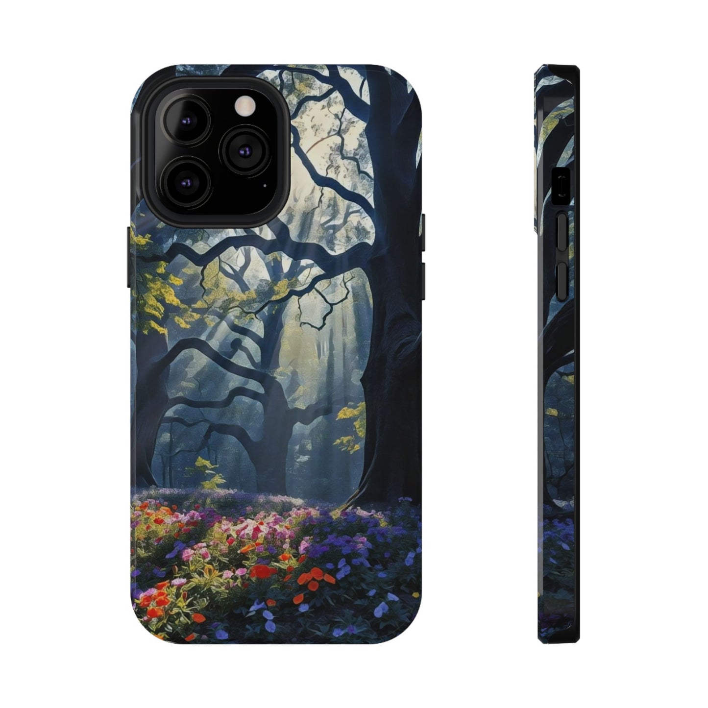 Phone Cases - Fantasy Woodland Scene Art Painting Design - "Enchanted Morning in the Woodland Grove"