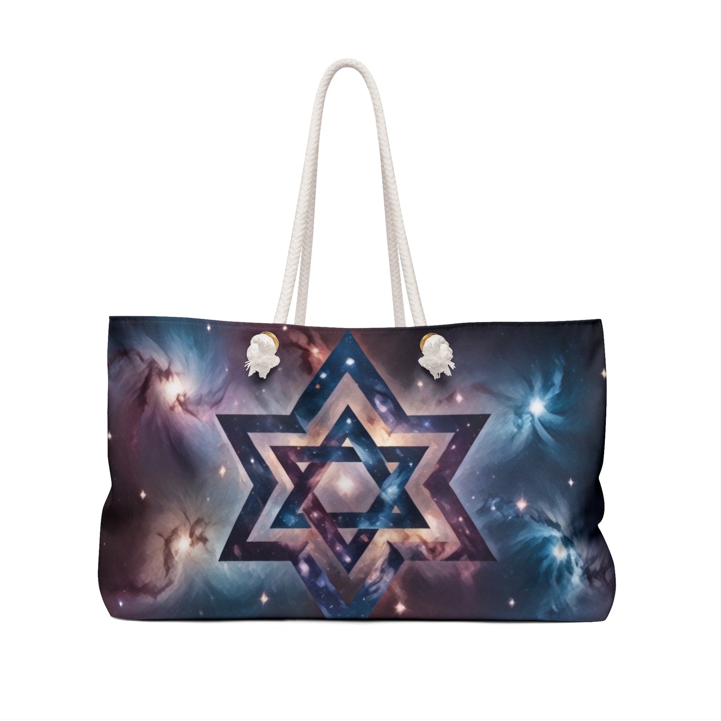 Weekender Bag - Galactic Star of David in the Cosmos "Cosmic Star of Unity" Chaia Malana