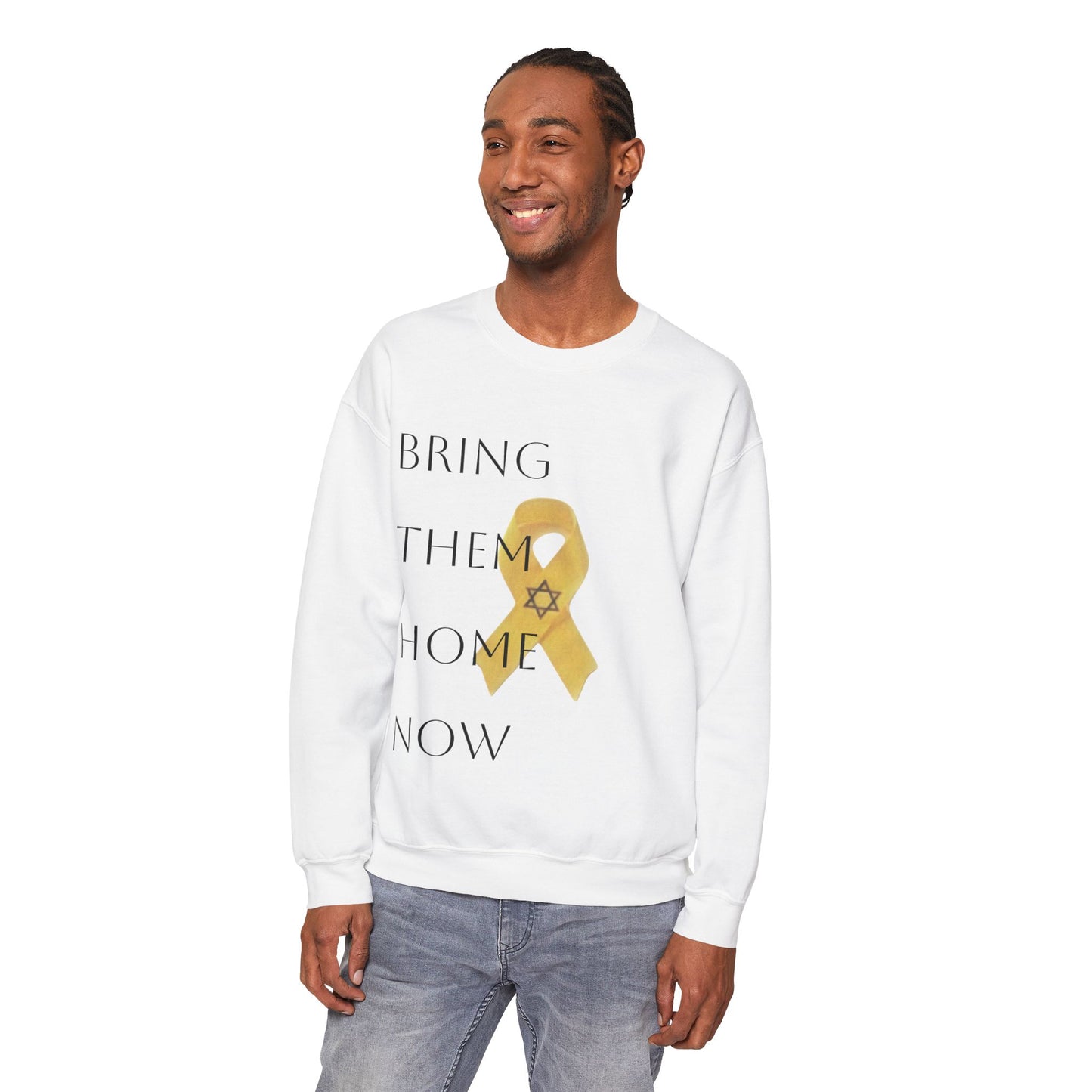 Sweatshirt Yellow Ribbon Bring Them Home Now Design by Chaia Malana