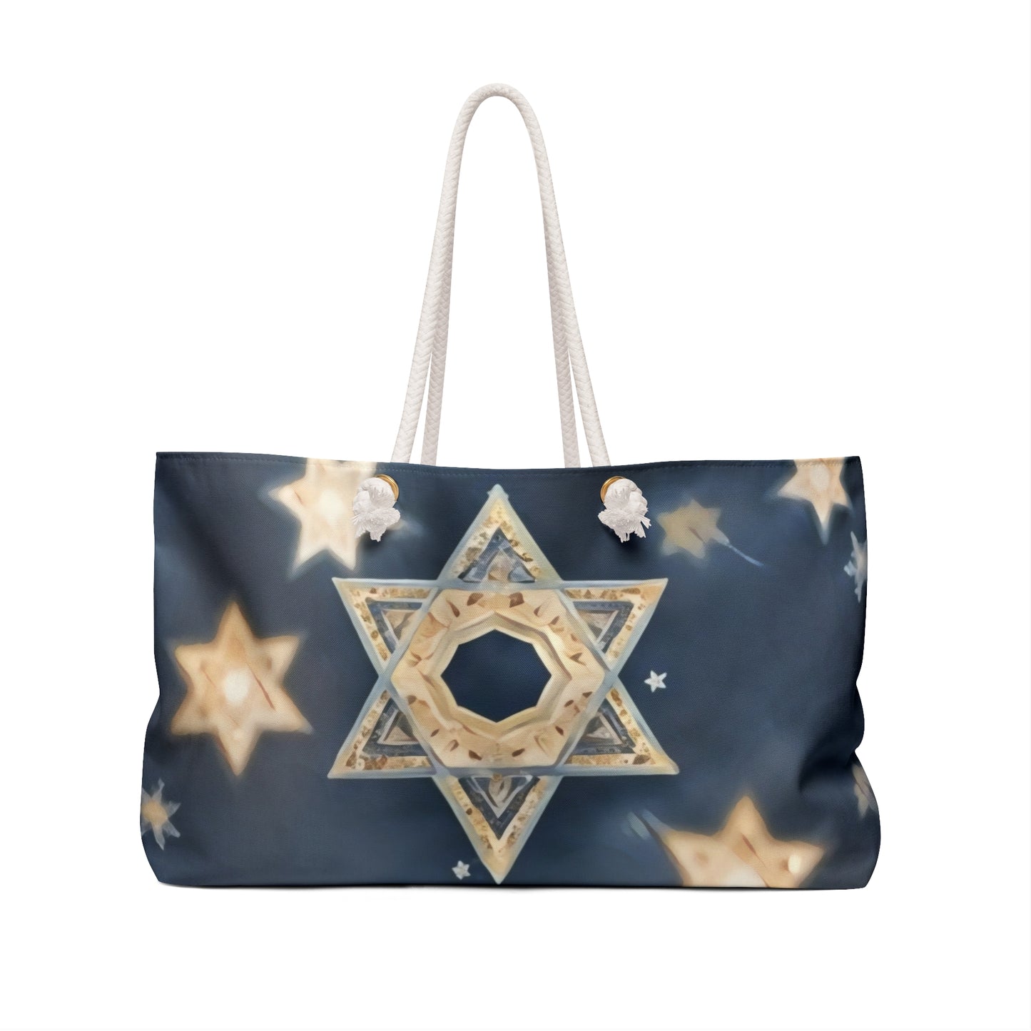 Weekender Bag - Jewish Star of David Winter Design "Celestial Glow"