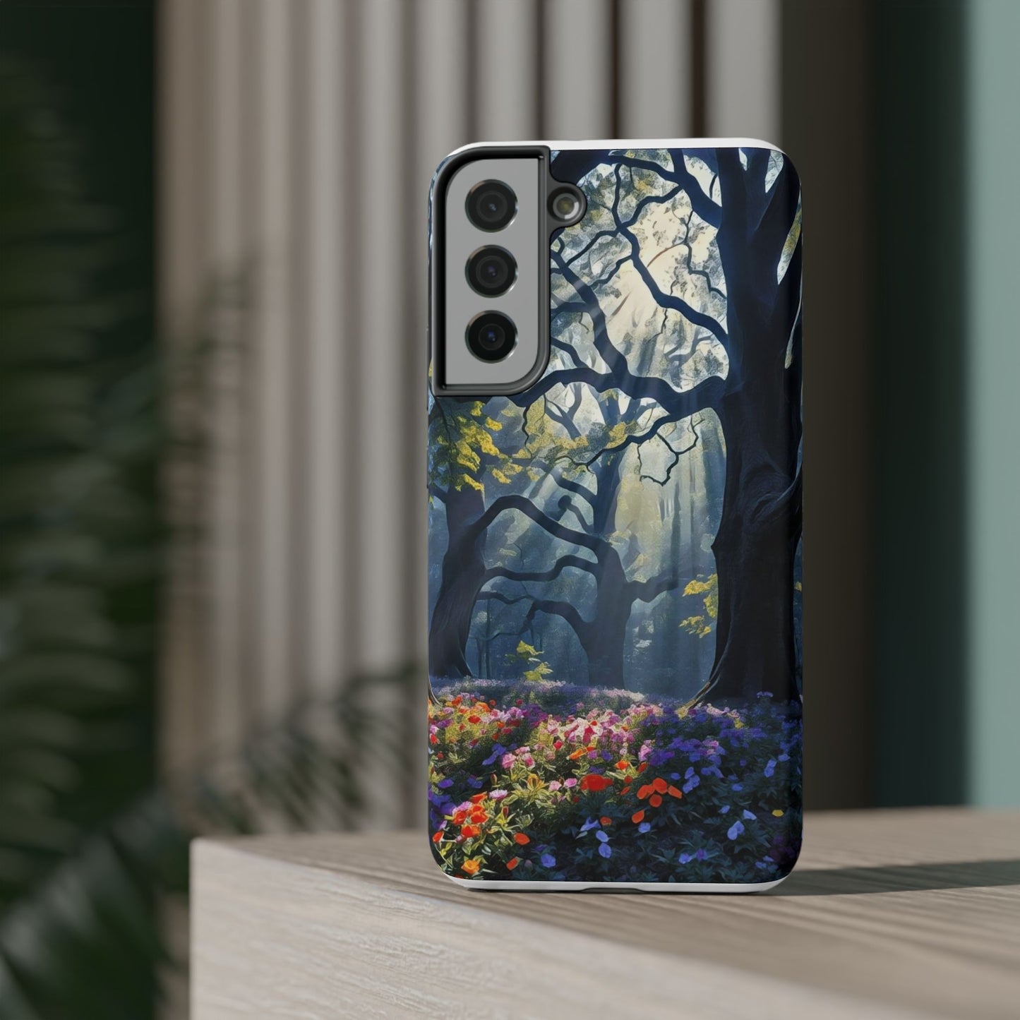 Phone Cases - Fantasy Woodland Scene Art Painting Design - "Enchanted Morning in the Woodland Grove"