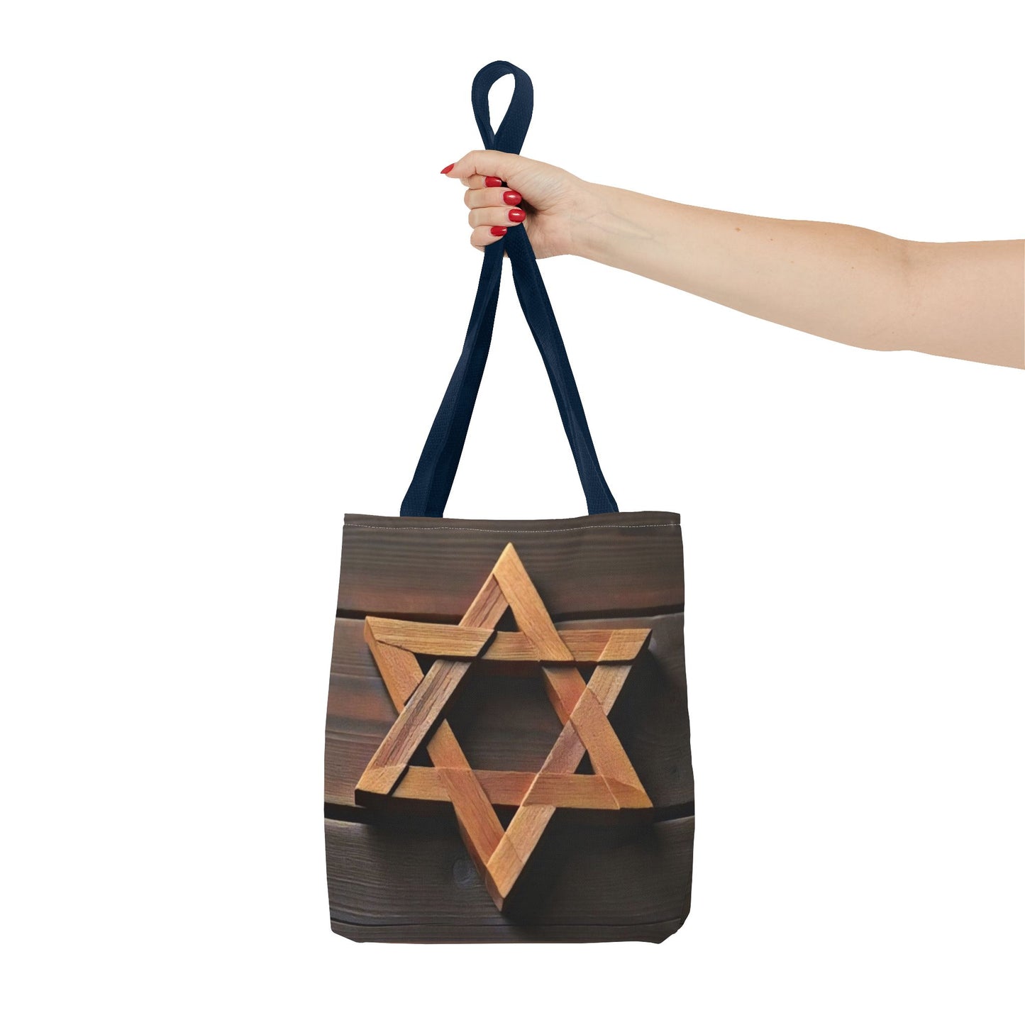 Star of David Tote Bag - Wooden Design Magen David