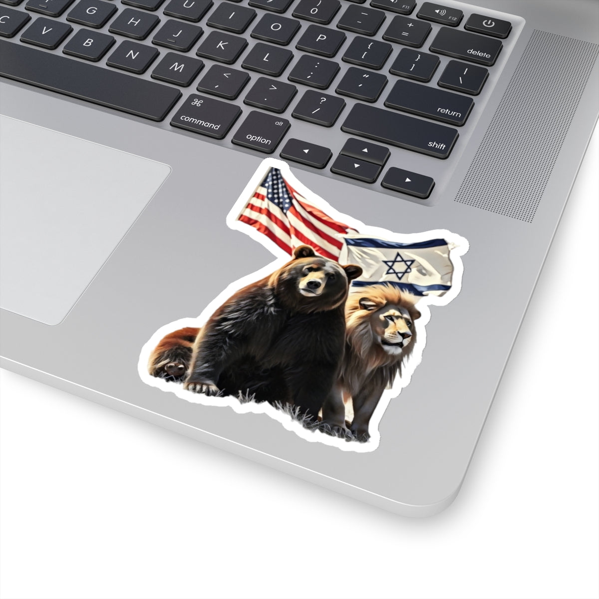 Sticker - "Allies of Strength" Israel Lion America Grizzy Bear Art Print