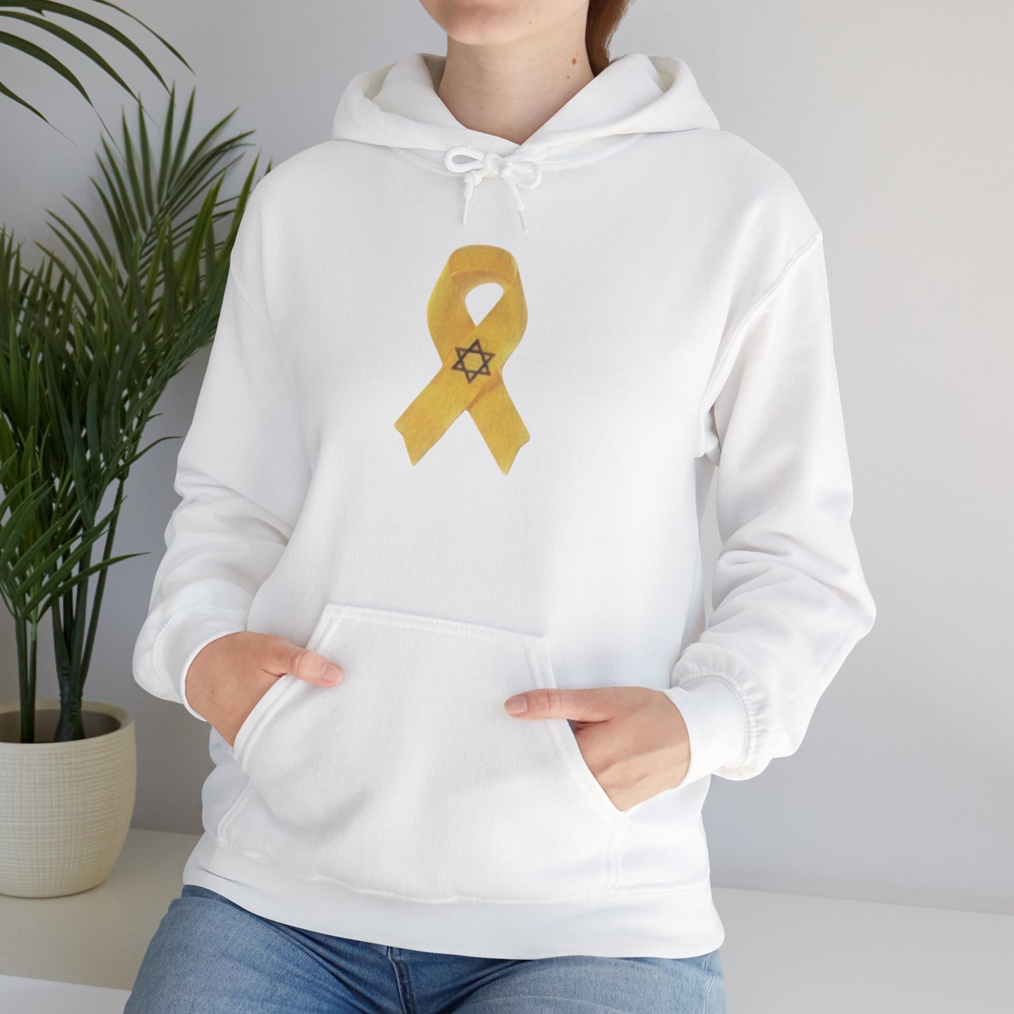 Unisex Heavy Blend™ Hooded Sweatshirt - Yellow Awareness Ribbon Bring Them Home Now