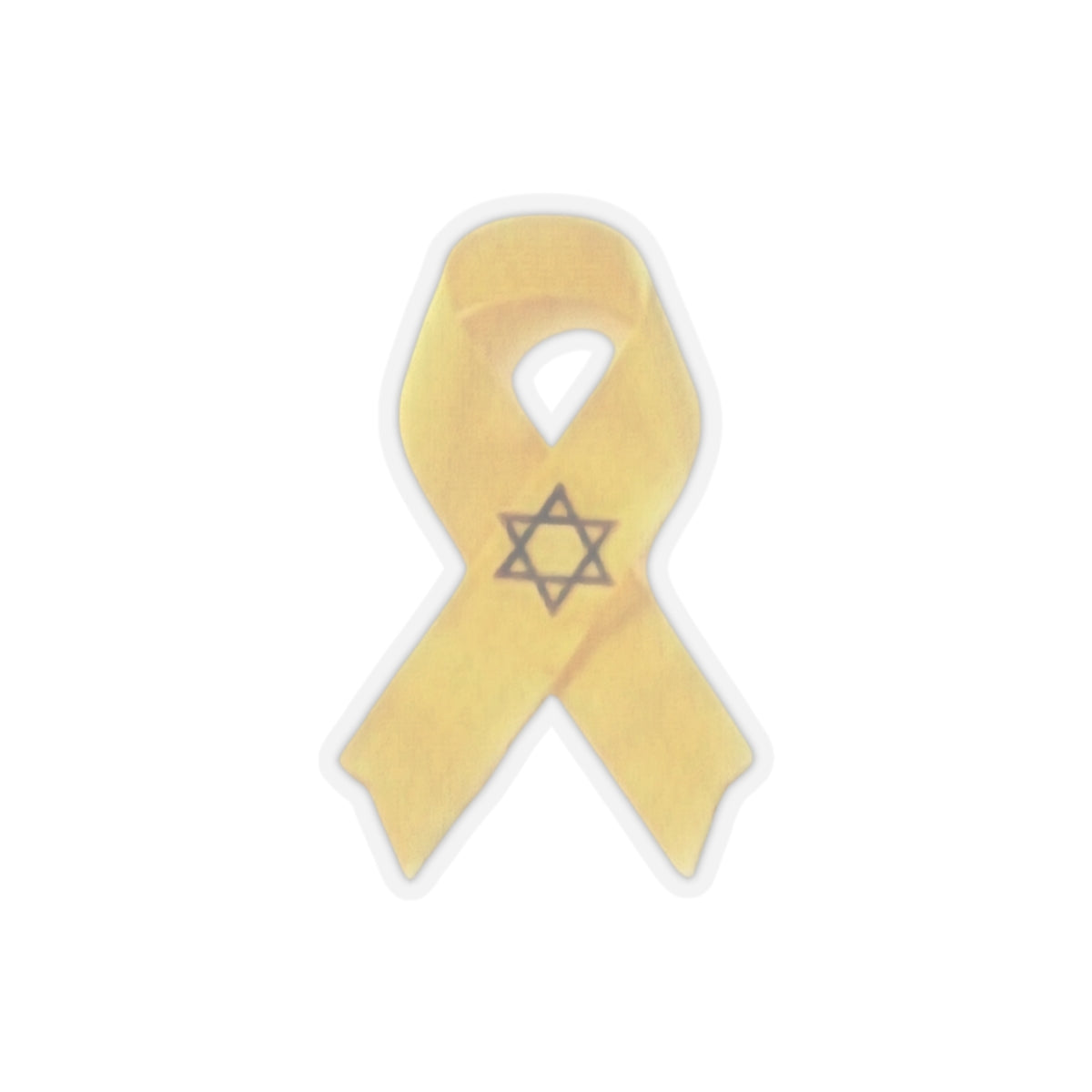 Sticker - Yellow Awareness Ribbon Colored Pencil Art Print Bring Them Home Now