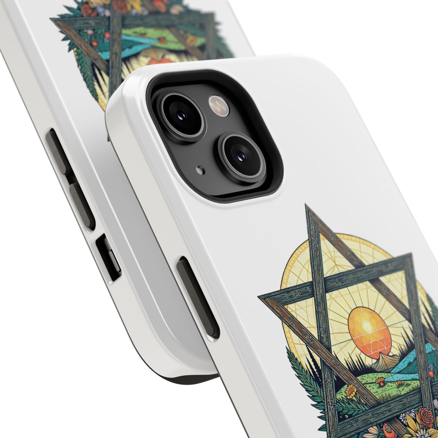 Phone Cases - Jewish Star of David Nature Landscape Design