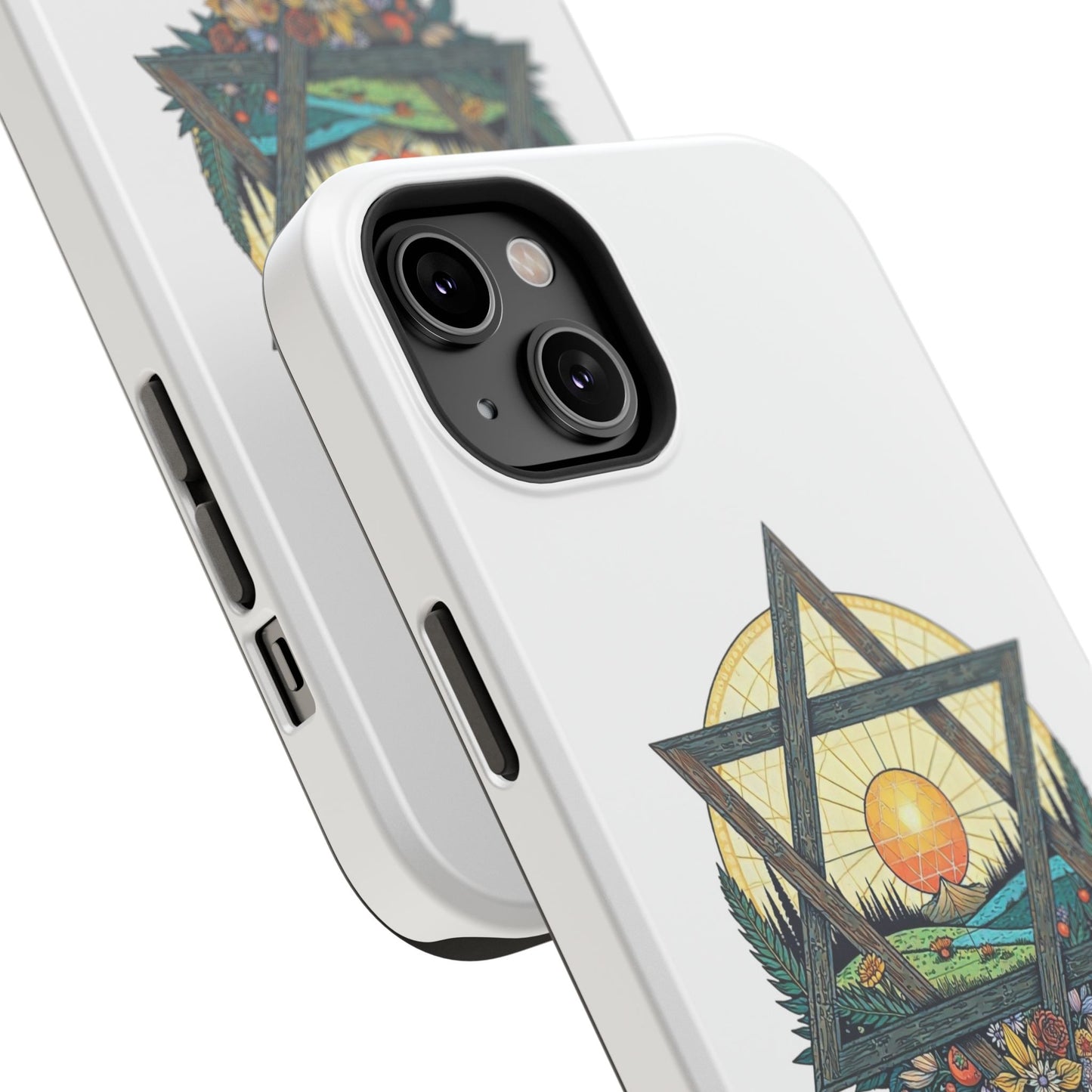 Phone Cases - Jewish Star of David Nature Landscape Design