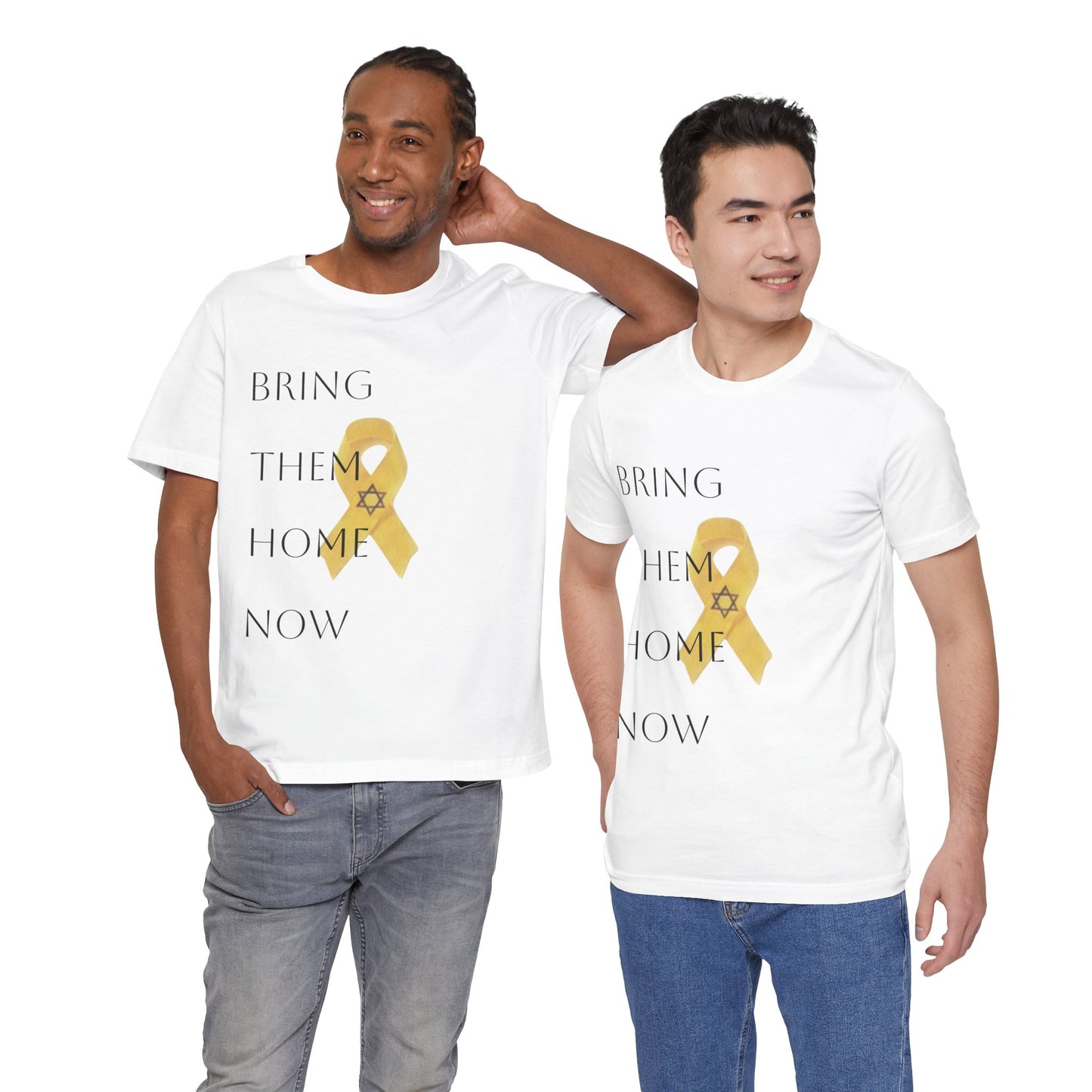 Yellow Ribbon "Bring Them Home Now" Unisex Jersey Short Sleeve Tee