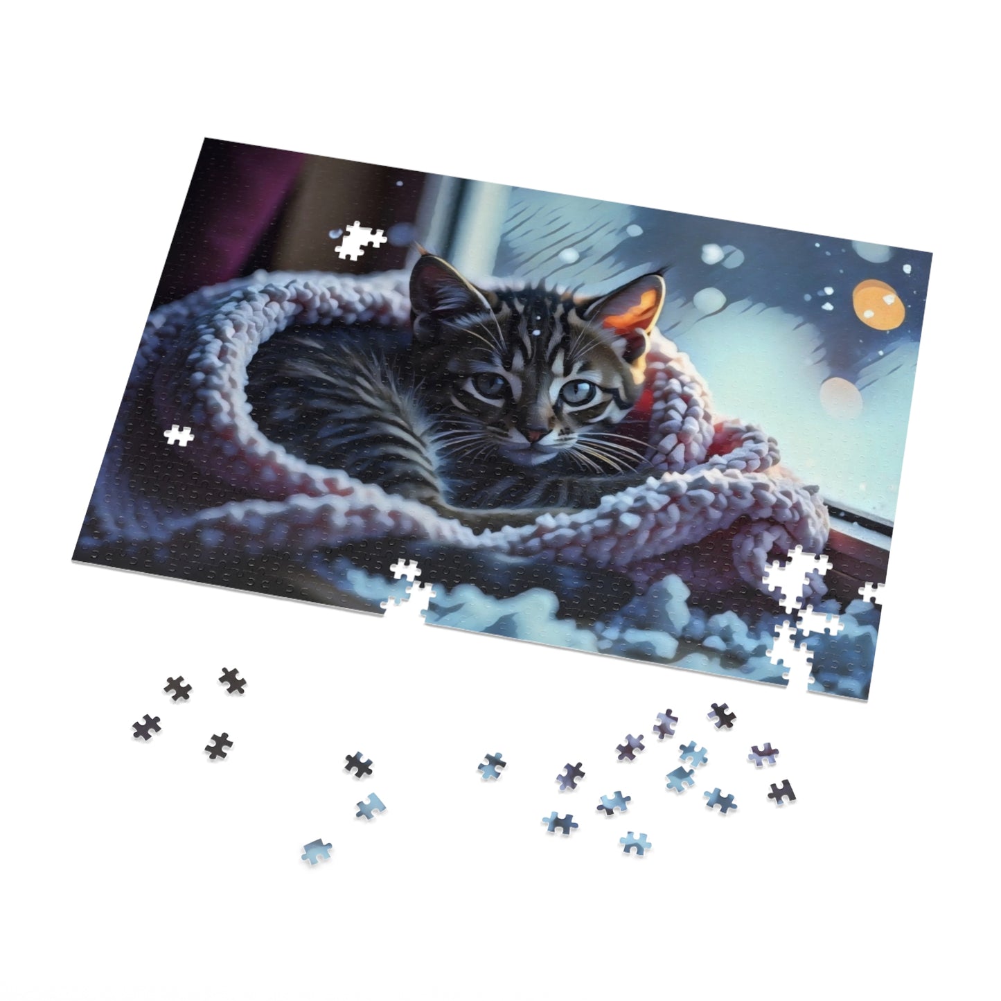 Jigsaw Puzzle - Cozy Winter Vigil by Chaia Malana Art