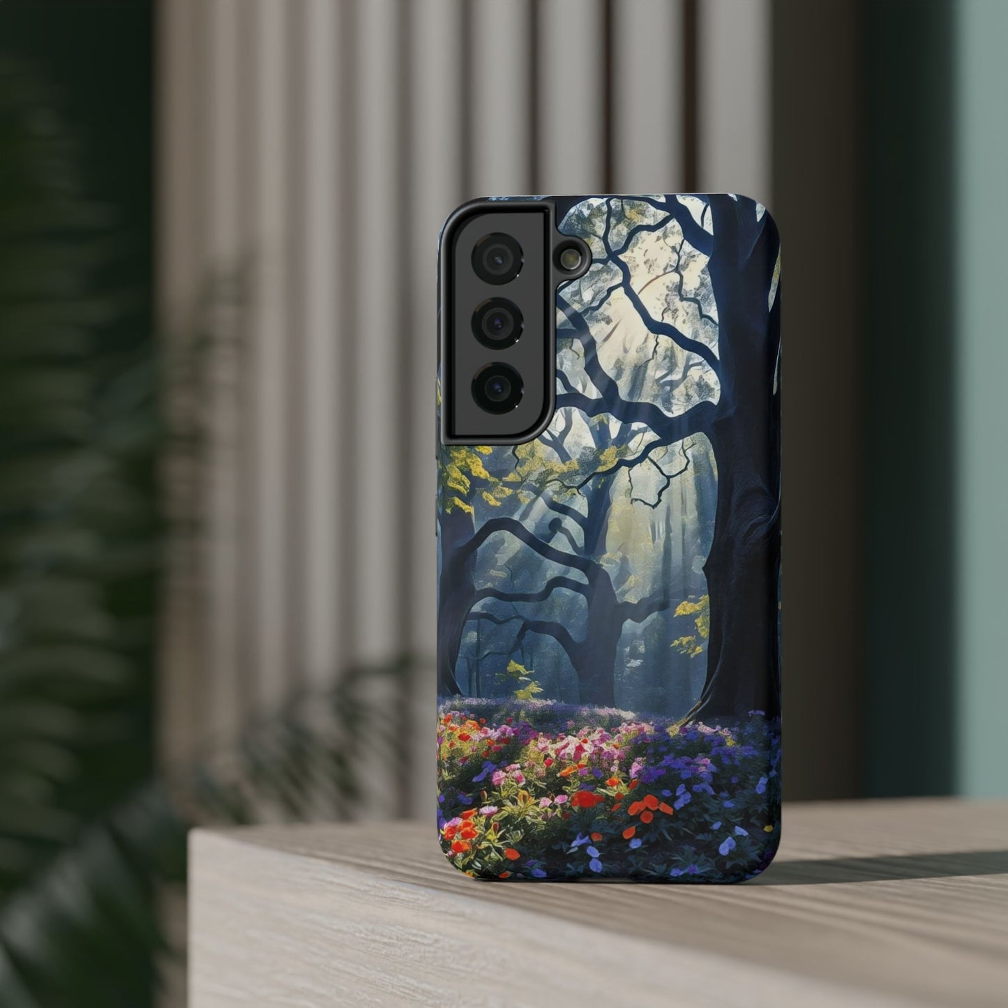 Phone Cases - Fantasy Woodland Scene Art Painting Design - "Enchanted Morning in the Woodland Grove"