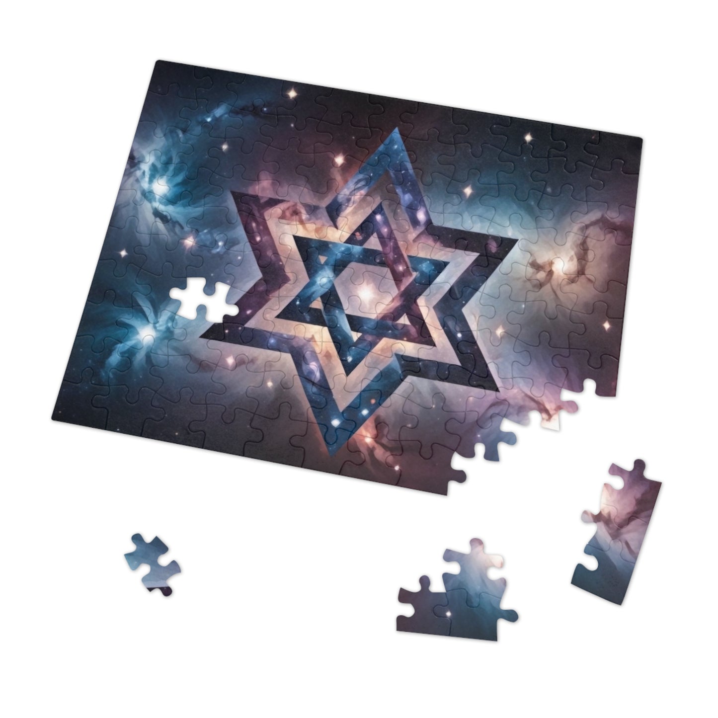 Jigsaw Puzzle - Star of David Galactic "Cosmic Star of Unity" Art Print