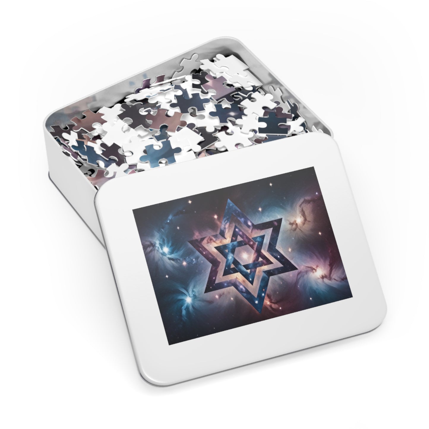 Jigsaw Puzzle - Star of David Galactic "Cosmic Star of Unity" Art Print