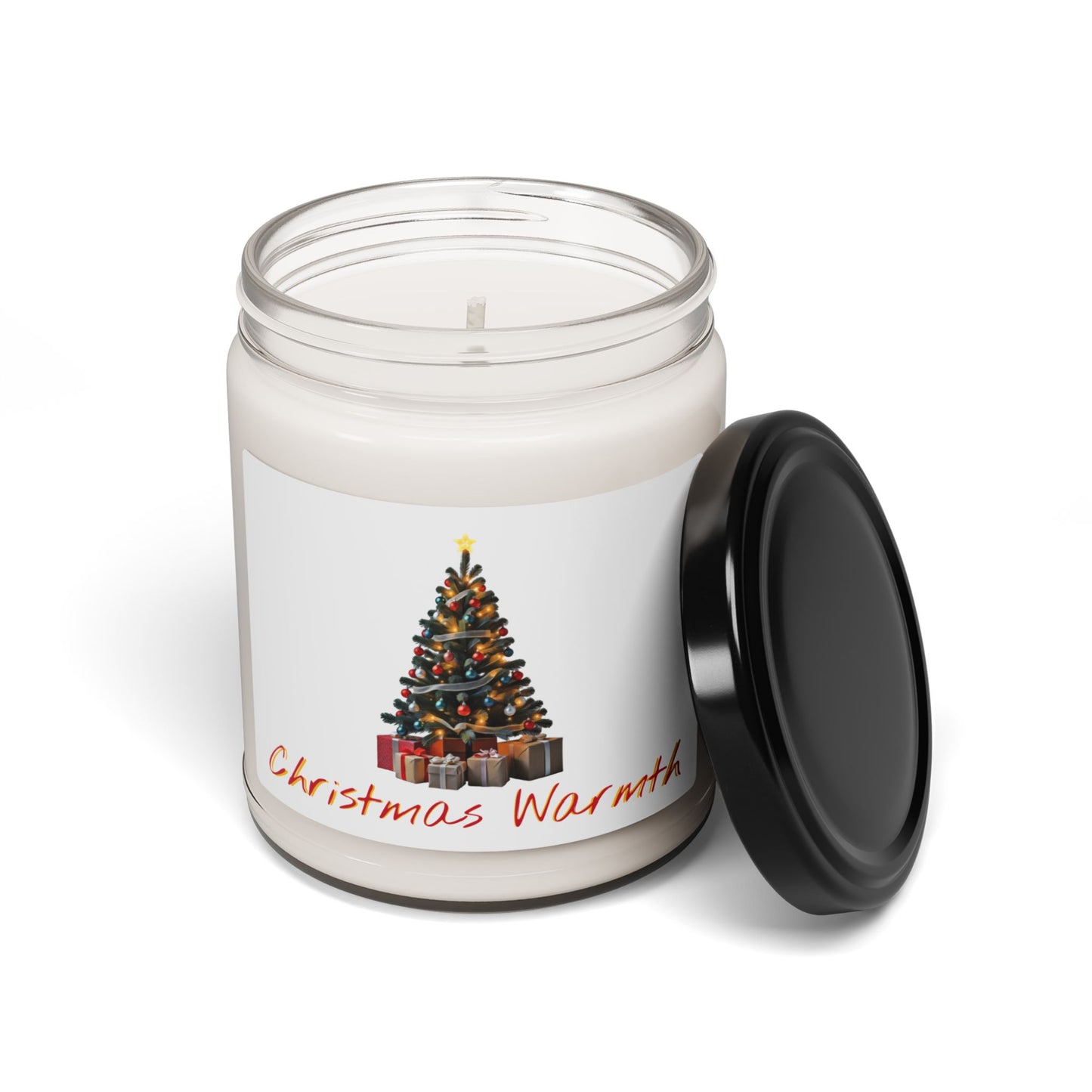 Scented Soy Candle, 9oz, Christmas Warmth Scent, Christmas Tree Art Print