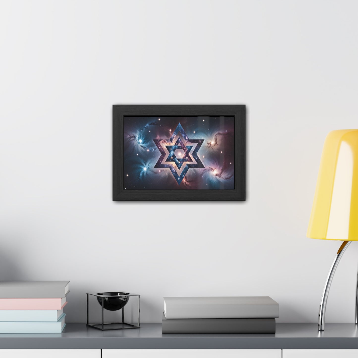 Artistic Framed Posters - Galactic Star of David in the Cosmos "Cosmic Star of Unity" Chaia Malana