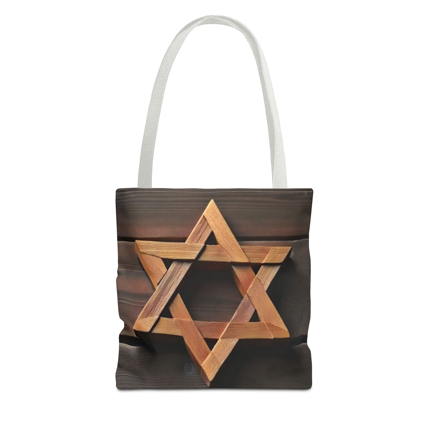 Star of David Tote Bag - Wooden Design Magen David