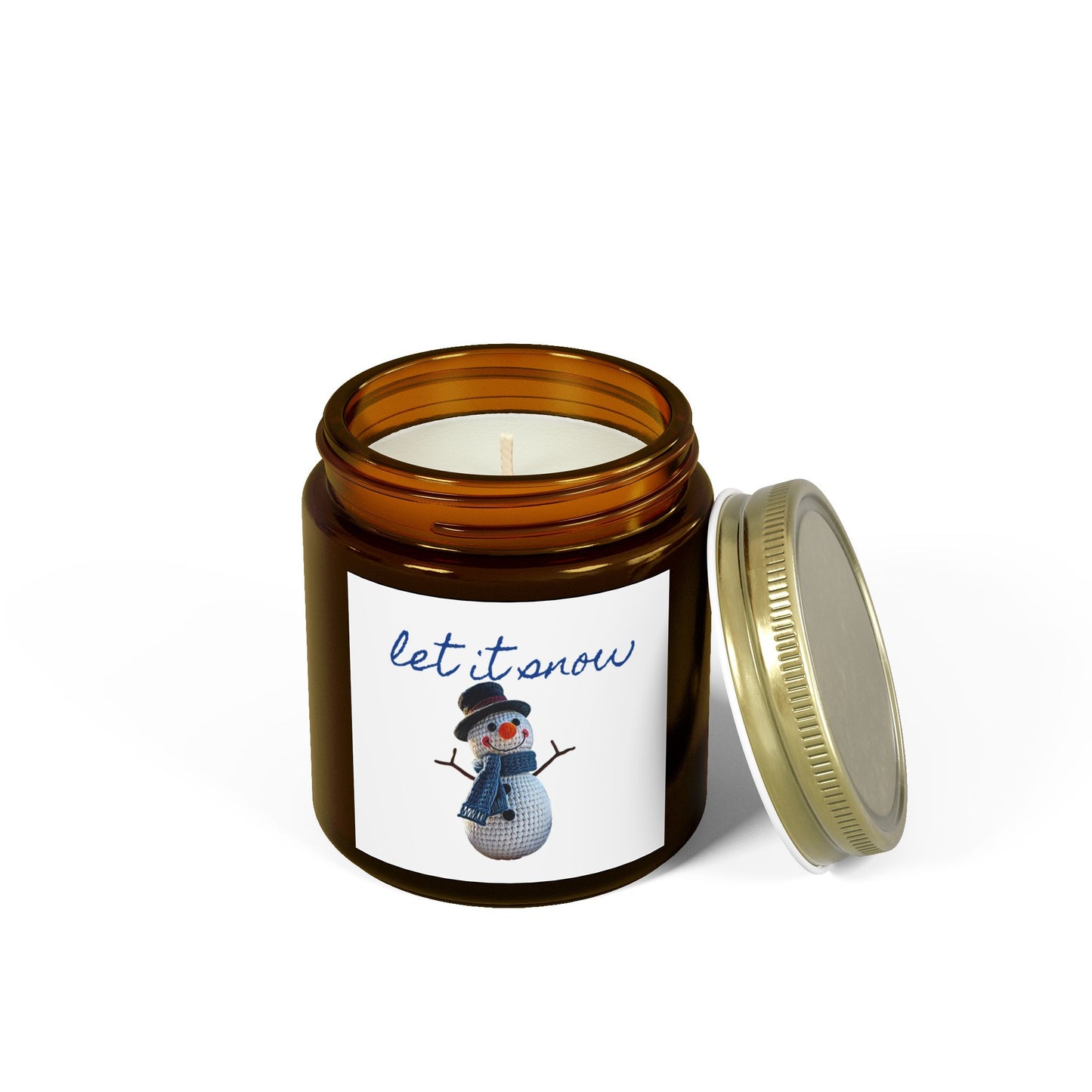 Candle Snowman Design Scented Candle