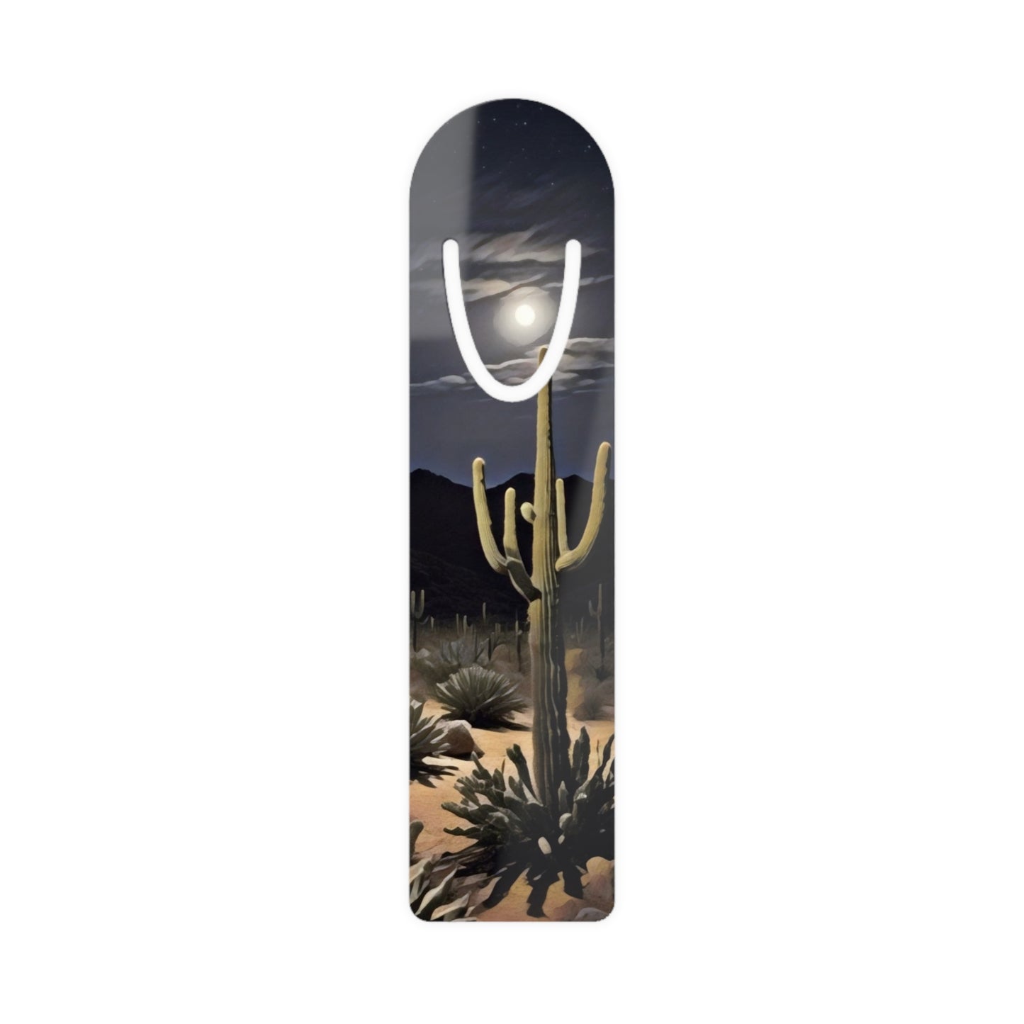 Bookmark - Desert Cactus Night Scene