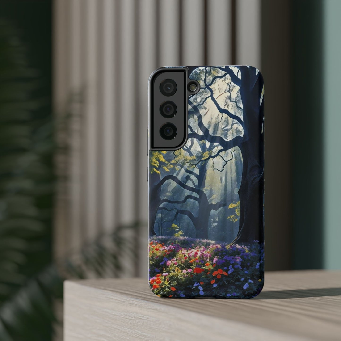 Phone Cases - Fantasy Woodland Scene Art Painting Design - "Enchanted Morning in the Woodland Grove"