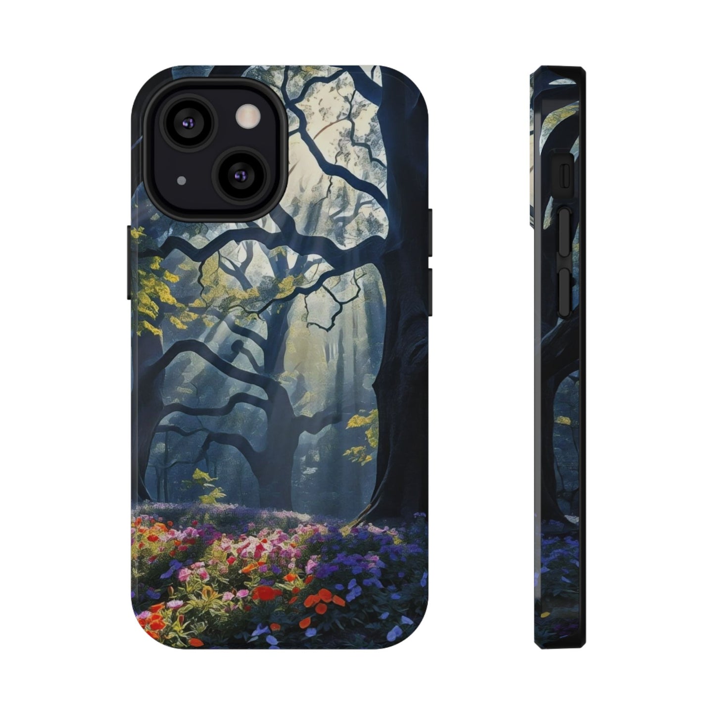 Phone Cases - Fantasy Woodland Scene Art Painting Design - "Enchanted Morning in the Woodland Grove"