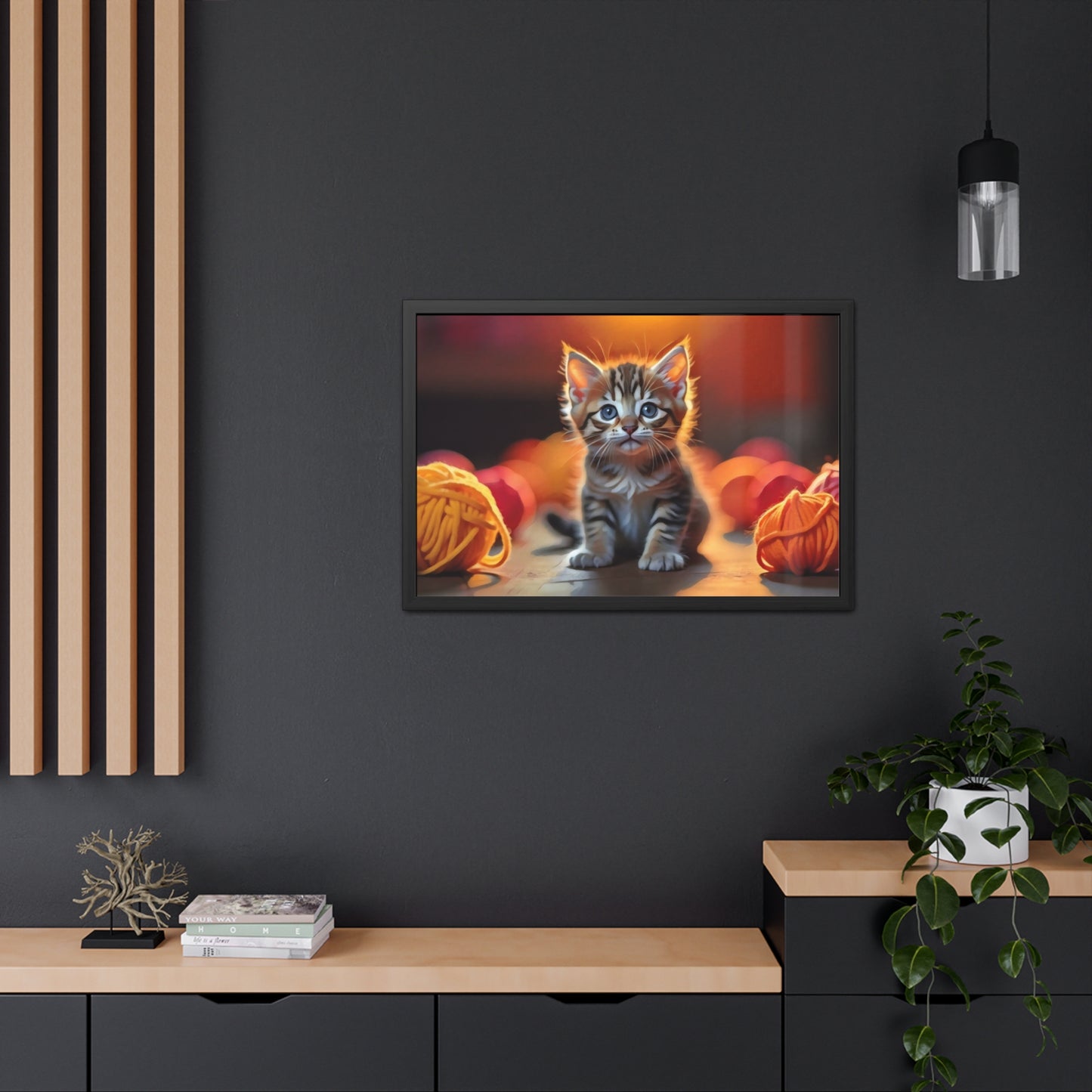 Artistic Framed Poster - Kitten Artwork Poster