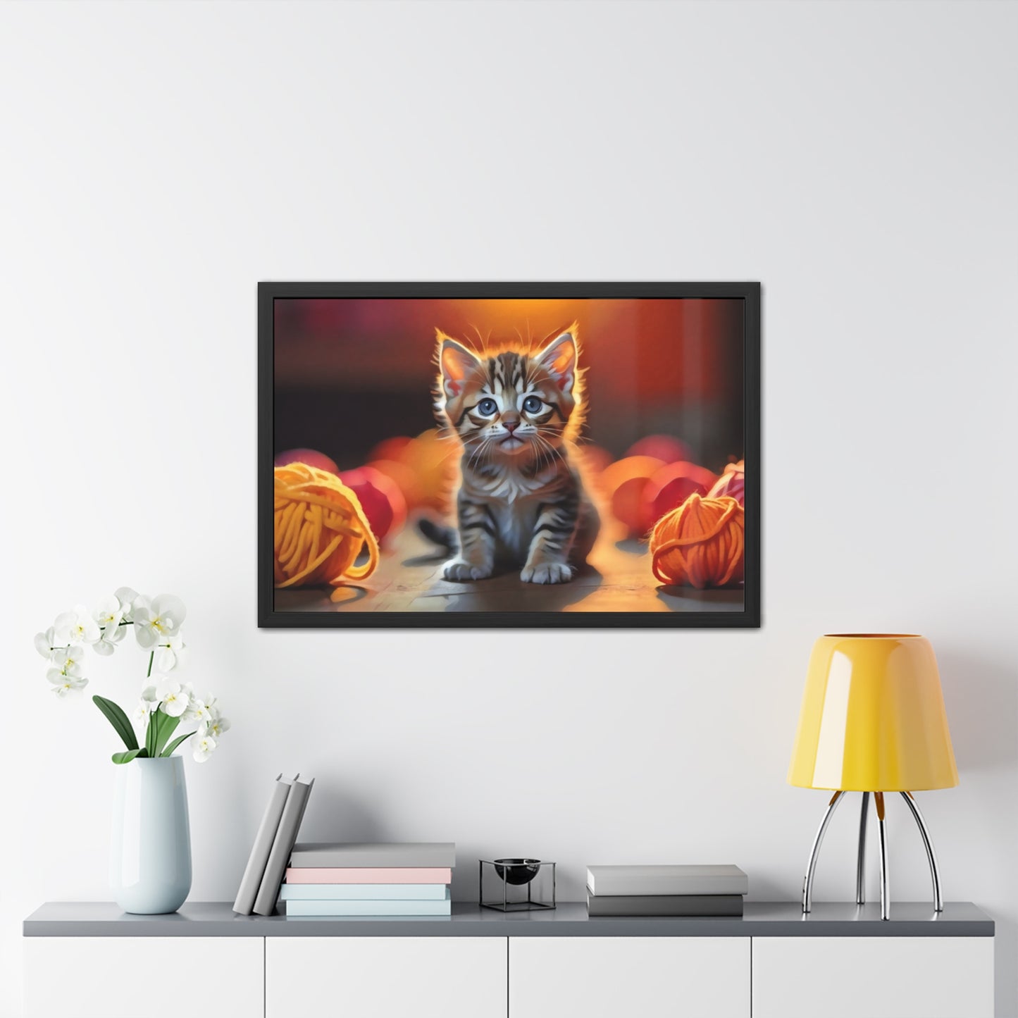 Artistic Framed Poster - Kitten Artwork Poster