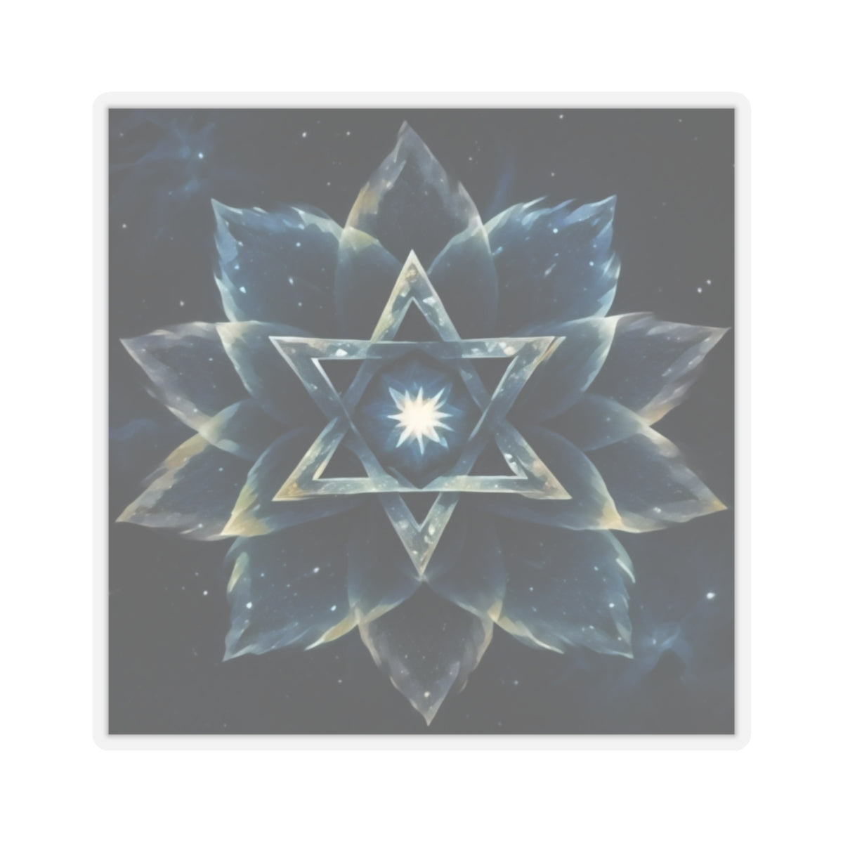 Sticker - "Cosmic Bloom" Star of David Full Art Print