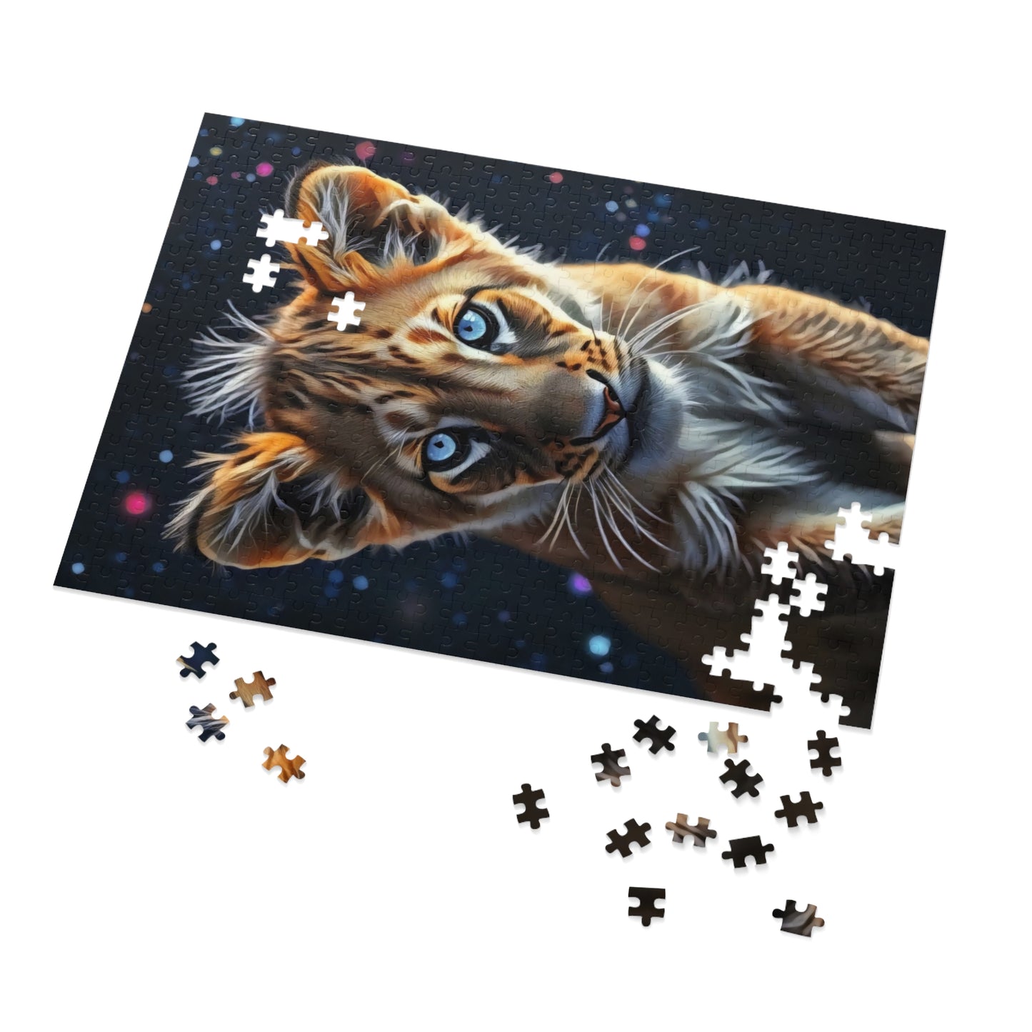 Jigsaw Puzzle - Starlit Gaze Lion Cub Art