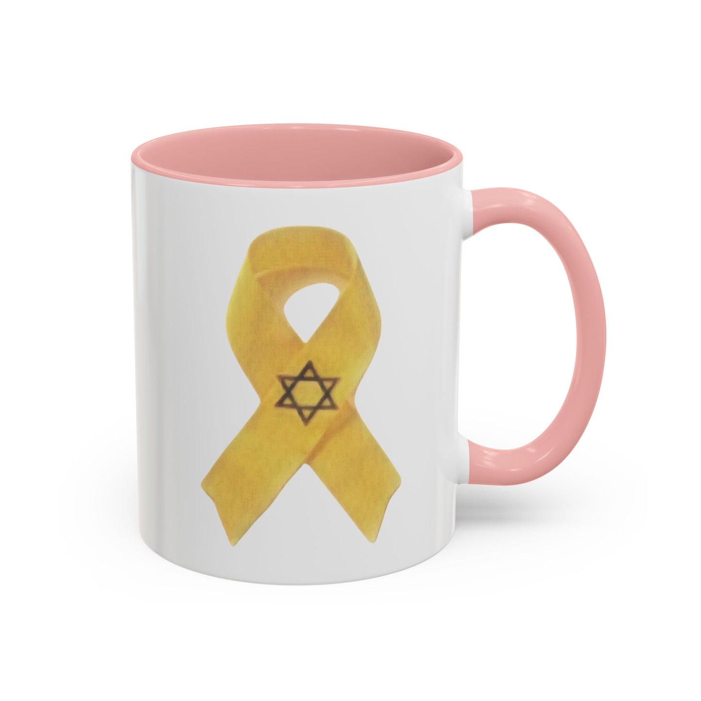 Mug - Unbroken Hope Yellow Ribbon Star of David Design by Chaia Malana Art